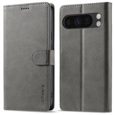 LC.imeeke - LC.IMEEKE Google Pixel 9 / 9 Pro Fodral &Auml;kta l&auml;der - Gr&aring;