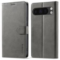 LC.imeeke - LC.IMEEKE Google Pixel 9 Pro Fodral Shockproof PU L&auml;der - Gr&aring;