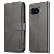 LC.imeeke - LC.IMEEKE Google Pixel 9a Fodral PU L&auml;der - Gr&aring;