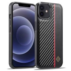LC.imeeke - LC.IMEEKE iPhone 12 / 12 Pro Skal Äkta läder - Svart