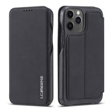 LC.imeeke - LC.IMEEKE iPhone 12 mini Fodral i Retro Stil - Äkta läder - Svart