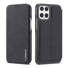 LC.imeeke - LC.IMEEKE iPhone 12 Pro Max Fodral Äkta läder - Svart