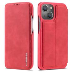LC.imeeke - LC.IMEEKE iPhone 13 Fodral i Retro Stil - Äkta läder - Röd