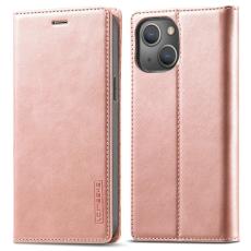 LC.imeeke - LC.IMEEKE iPhone 13 Fodral PU Läder - All-round Skydd - Roséguld