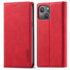 LC.imeeke - LC.IMEEKE iPhone 13 mini Skal Äkta läder - Röd