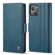 LC.imeeke - LC.IMEEKE iPhone 14 Fodral i PU-läder - Stöttålig - Blå