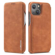LC.imeeke - LC.IMEEKE iPhone 14 Fodral PU Läder - Ljusbrun