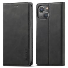 LC.imeeke - LC.IMEEKE iPhone 14 Fodral PU Läder Ställ Flip - Svart