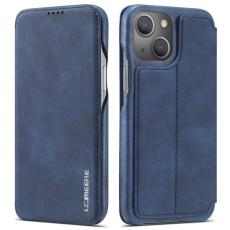 LC.imeeke - LC.IMEEKE iPhone 14 Plus Fodral i Äkta läder - Blå
