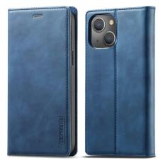 LC.imeeke - LC.IMEEKE iPhone 14 Plus Fodral - PU Läder - Blå