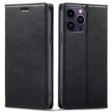 LC.imeeke - LC.IMEEKE iPhone 14 Pro Fodral i PU-läder - Svart