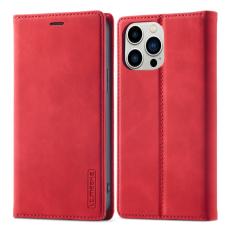 LC.imeeke - LC.IMEEKE iPhone 14 Pro Fodral PU Läder - Röd