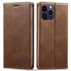 LC.imeeke - LC.IMEEKE iPhone 14 Pro Fodral Wallet PU Läder - Brun