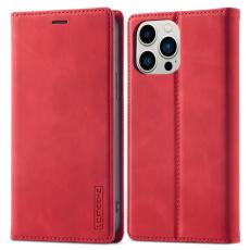 LC.imeeke - LC.IMEEKE iPhone 14 Pro Max Fodral &Auml;kta l&auml;der - R&ouml;d