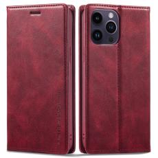 LC.imeeke - LC.IMEEKE iPhone 14 Pro Max Fodral PU Läder - Röd