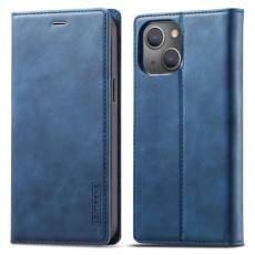 LC.imeeke - LC.IMEEKE iPhone 15 Plus Fodral - Mikrofiberläder - Blå