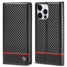 LC.imeeke - LC.IMEEKE iPhone 15 Pro Fodral i Äkta Läder - Horisontell Rand