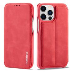 LC.imeeke - LC.IMEEKE iPhone 15 Pro Fodral i Äkta läder - Röd