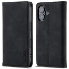 LC.imeeke - LC.IMEEKE iPhone 16 Plus Fodral Wallet Mikrofiberläder - Svart