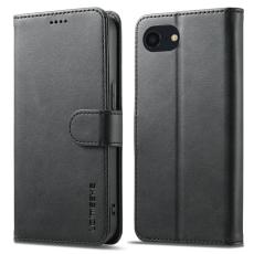 LC.imeeke - LC.IMEEKE iPhone 16e Fodral Äkta läder - Svart
