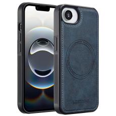 LC.imeeke - LC.IMEEKE iPhone 16e Fodral Äkta läder + TPU - Blå