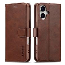 LC.imeeke - LC.IMEEKE iPhone 17 Fodral PU L&auml;der St&auml;ll Wallet - Brun