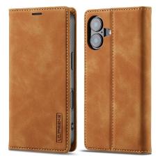 LC.imeeke - LC.IMEEKE iPhone 17 Fodral Wallet Mikrofiberl&auml;der - Brun