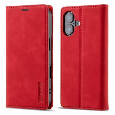 LC.imeeke - LC.IMEEKE iPhone 17 Fodral Wallet Mikrofiberl&auml;der - R&ouml;d