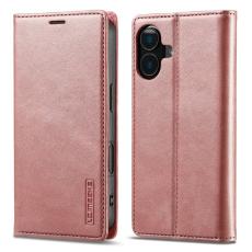 LC.imeeke - LC.IMEEKE iPhone 17 Fodral Wallet Mikrofiberl&auml;der - Ros&eacute;guld