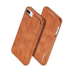 LC.imeeke - LC.IMEEKE iPhone 8 Plus/7 Plus Fodral Äkta läder - Brun