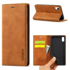 LC.imeeke - LC.IMEEKE iPhone XR Skal i TPU och PU-l&auml;der - Brun
