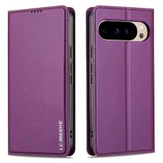 LC.imeeke - LC.IMEEKE L1 Series Google Pixel 9 Pro Fodral PU L&auml;der - Lila