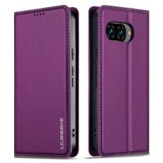 LC.imeeke - LC.IMEEKE L1 Series Google Pixel 9a Fodral PU L&auml;der - Lila