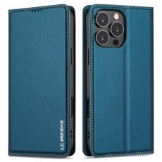 LC.imeeke - LC.IMEEKE L1 Series iPhone 16 Pro Fodral PU Läder - Blå