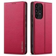 LC.imeeke - LC.IMEEKE L1 Series Samsung Galaxy A52s 5G Fodral PU Läder - Röd