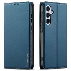 LC.imeeke - LC.IMEEKE L1 Series Samsung Galaxy A55 Fodral PU L&auml;der - Bl&aring;