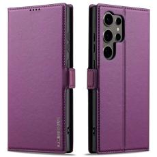 LC.imeeke - LC.IMEEKE L1 Series Samsung Galaxy S22 Ultra Fodral PU Läder - Lila
