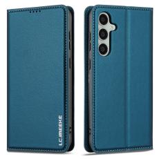 LC.imeeke - LC.IMEEKE L1 Series Samsung Galaxy S23 FE Fodral PU L&auml;der - Bl&aring;