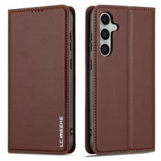 LC.imeeke - LC.IMEEKE L1 Series Samsung Galaxy S23 FE Fodral PU L&auml;der - Brun
