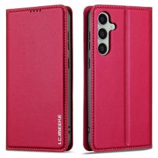 LC.imeeke - LC.IMEEKE L1 Series Samsung Galaxy S23 FE Fodral PU L&auml;der - R&ouml;d