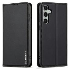 LC.imeeke - LC.IMEEKE L1 Series Samsung Galaxy S23 FE Fodral PU L&auml;der - Svart