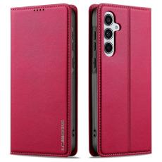 LC.imeeke - LC.IMEEKE L1 Series Samsung Galaxy S24 FE Fodral PU L&auml;der - R&ouml;d