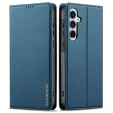 LC.imeeke - LC.IMEEKE L1 Series Samsung Galaxy S25 Fodral PU Läder - Blå