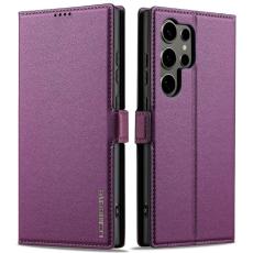 LC.imeeke - LC.IMEEKE L1 Series Samsung Galaxy S25 Ultra Fodral PU Läder - Lila