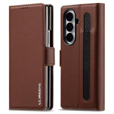 LC.imeeke - LC.IMEEKE L1 Series Samsung Galaxy Z Fold7 Fodral PU L&auml;der - Brun