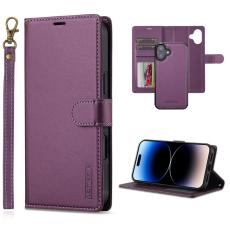 LC.imeeke - LC.IMEEKE L2 Series iPhone 16 Fodral PU Läder - Lila