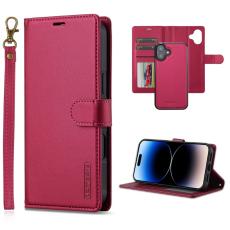 LC.imeeke - LC.IMEEKE L2 Series iPhone 16 Plus Fodral PU Läder - Röd