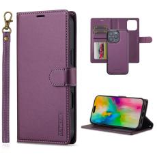 LC.imeeke - LC.IMEEKE L2 Series iPhone 16 Pro Max Fodral PU L&auml;der - Lila