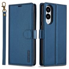 LC.imeeke - LC.IMEEKE L2 Series Samsung Galaxy S25 Edge Fodral PU L&auml;der - Bl&aring;