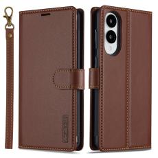 LC.imeeke - LC.IMEEKE L2 Series Samsung Galaxy S25 Edge Fodral PU L&auml;der - Brun